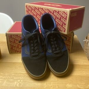 Vans blue and black sneakers